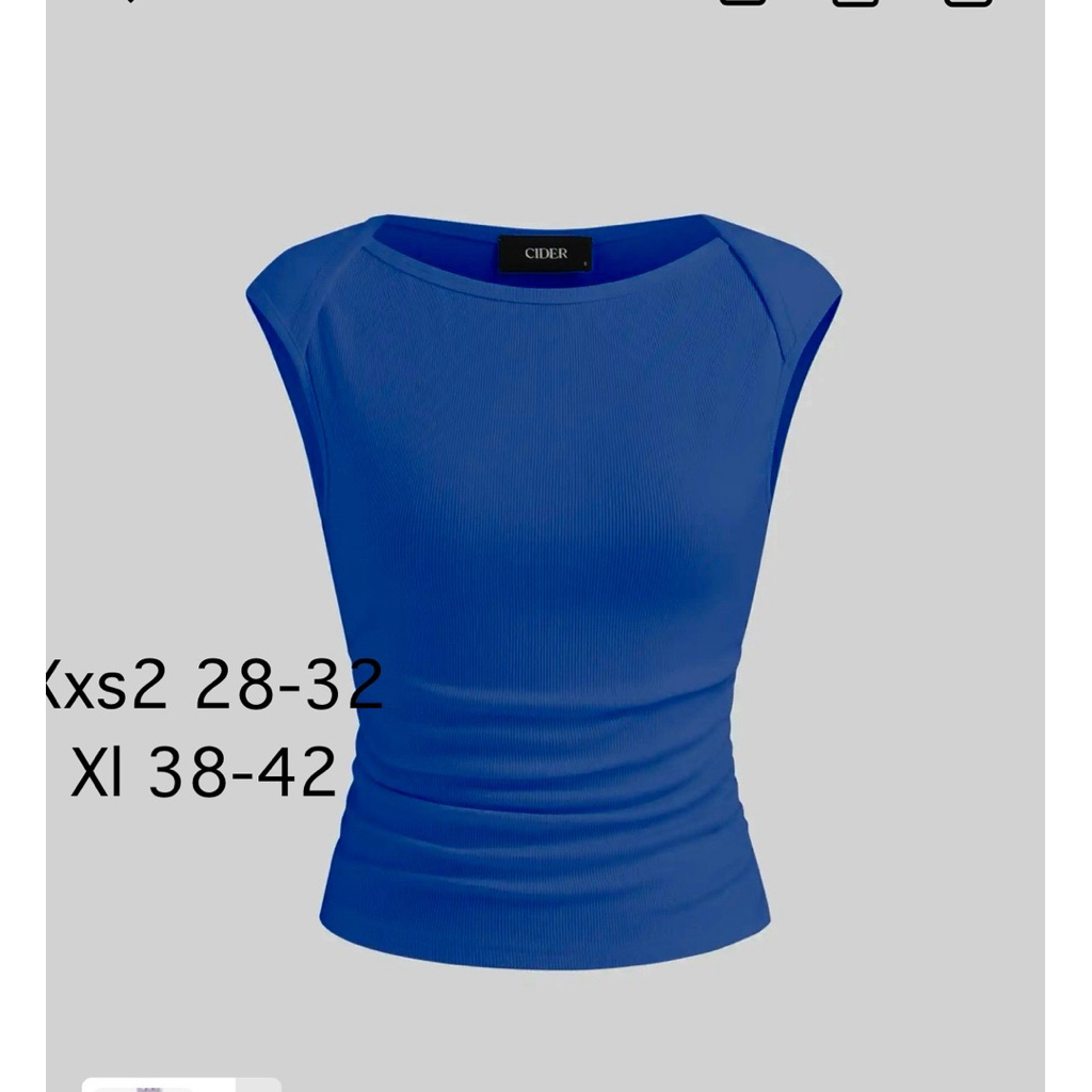 เสื้อครอป แขนล้ำ รัดรูป cider