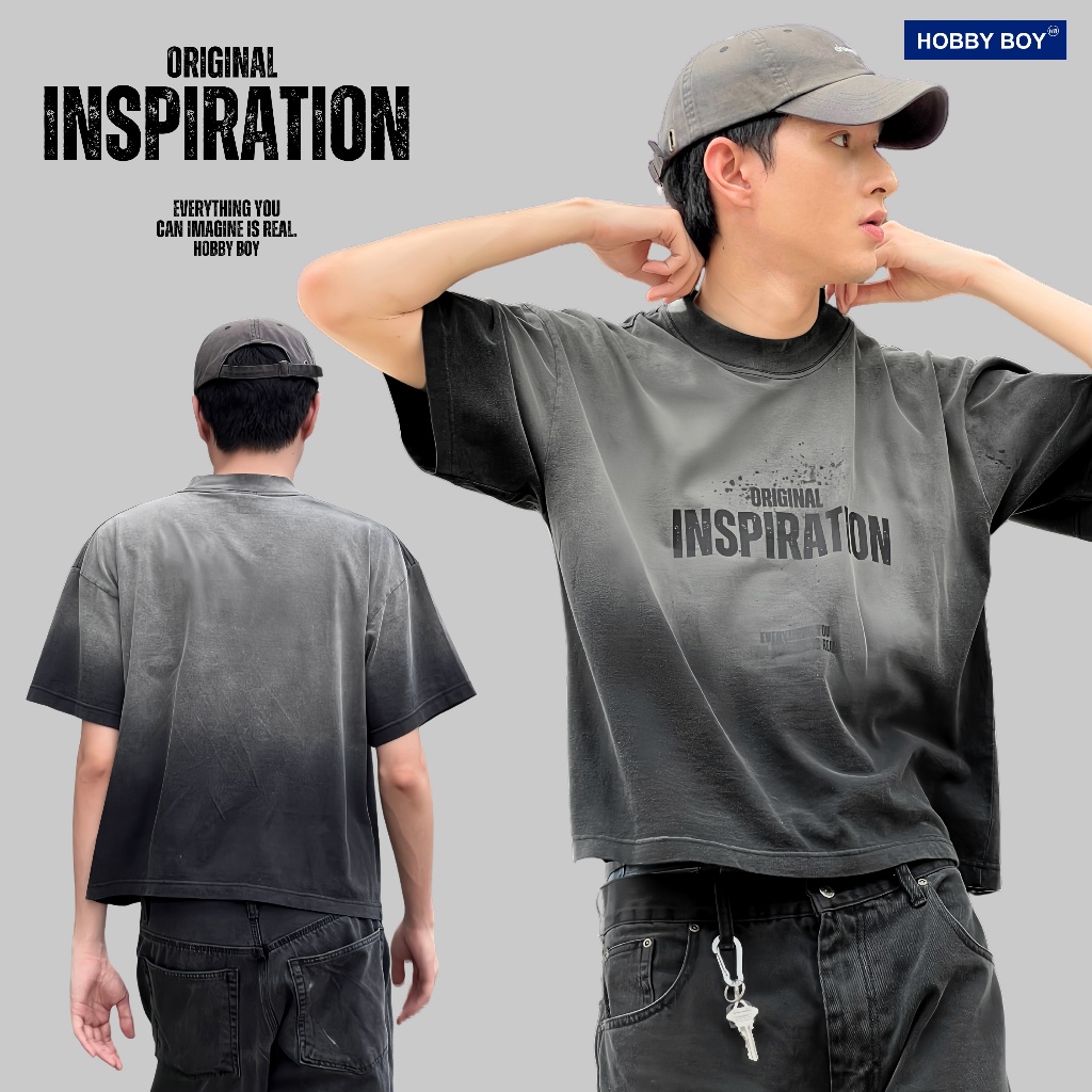 HOBBY BOY - (SUNFADE BOXY ) INSPIRATION สี Sunfade เสื้อยืด Unisex