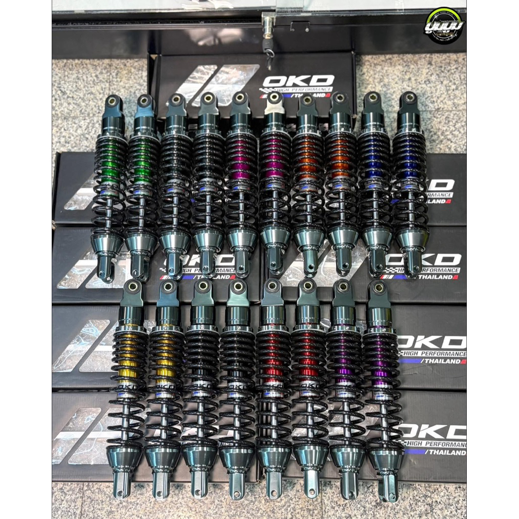 โช็ค OKD ใส่ PCX160 สูง 330 mm.(ตรงรุ่นไม่ติดคาลิปเปอร์เบรค)