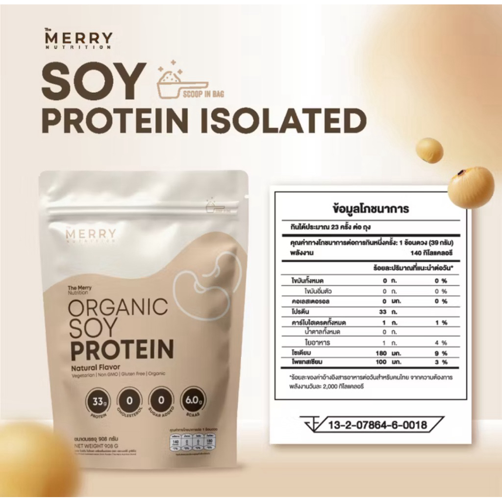 *ล้างสต๊อก*[ NEW ] Merry Soy Protein Isolated **ของแท้มีรีวิว**จำนวนจำกัดราคาพิเศษ