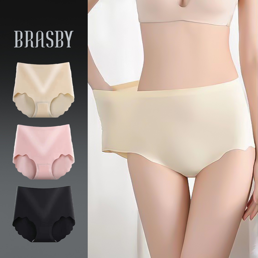 🎉BRASBY🎉กางเกงในผู้หญิง กางเกงในไร้ขอบ งานน่ารัก แต่งขอบสีทูโทน ดีไซน์ขอบหยัก ผ้านิ่มเย็น ยืดหยุ่ ใส่สบาย ระบาย