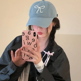 ส่งไวจากไทย หมวกแก๊ปเบสบอล unisex cap งานปัก หมวกเท่ๆ y2k (ปีกโบว์)S1294