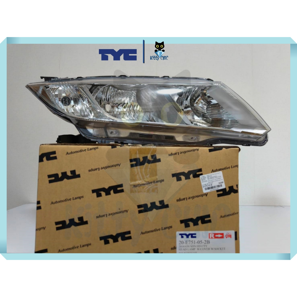 ไฟหน้า Honda City ปี 2014 - 2017 ฮอนด้า ซิตี้ โคมไฟหน้า ไฟหน้าซิตี้ ทีวายซี TYC