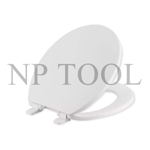 NP-667 ฝารองชักโครก พลาสติก (Size 440x365mm) ผารองชักโคก ฝารองนั่งส้วม ฝารองนั่ง สีขาว