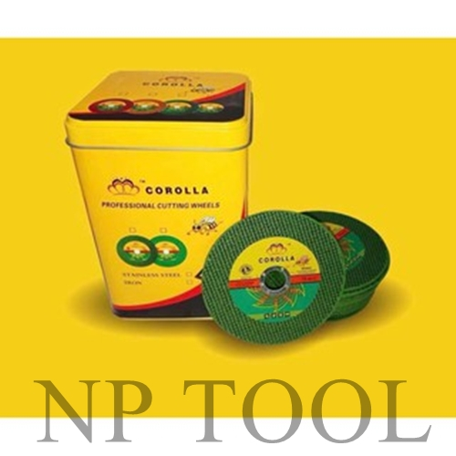 NP-79 ใบตัดเหล็ก - สเตนเลส corolla 4 นิ้ว ( 107 mm ) 1กล่องมี 100แผ่น
