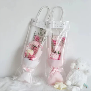 🌷BOX🌷ราคาถูก..ถุงใสพรีเมี่ยมพร้อมป้ายคำพูด สำหรับจัดเซ็ตของขวัญ/ช่อดอกไม้ วันเกิด วาเลนไทน์ รัปปริญญา
