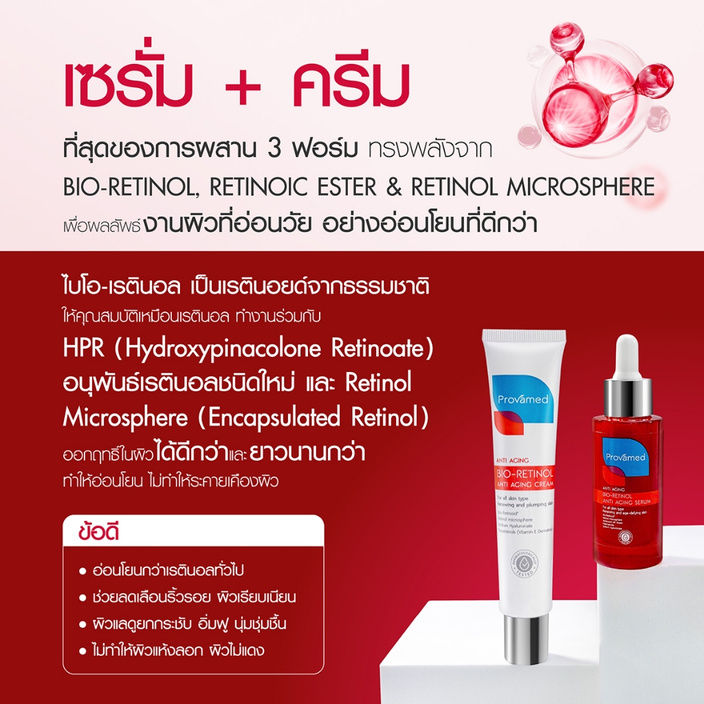 [SET] PROVAMED BIO-RETINOL ANTI AGING SERUM 30 ML & PROVAMED BIO-RETINOL ANTI AGING CREAM 40 ML