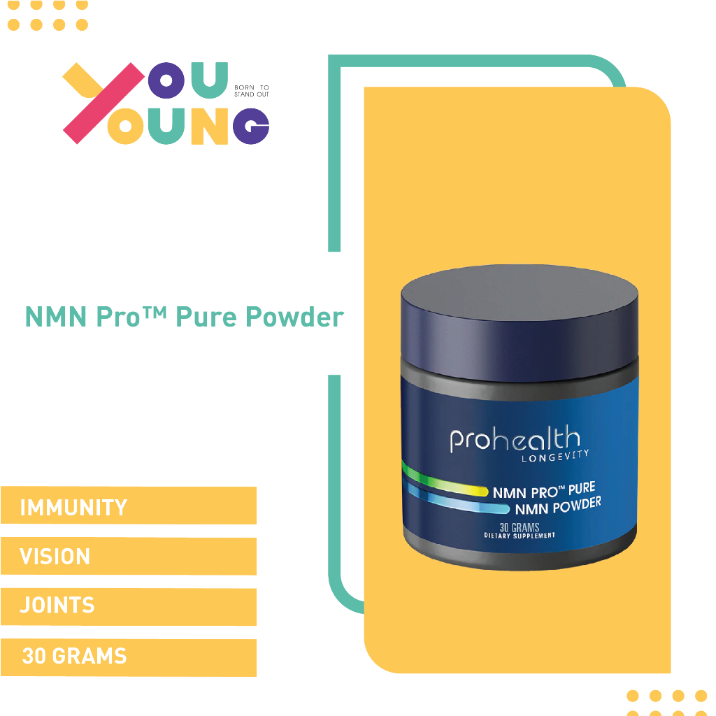 ProHealth NMN Pro™ Pure Powder - Uthever® NMN แบบผง 30 g.ช่วยลดความเหนื่อยล้าของสมอง สายตาและกล้ามเนื้อ