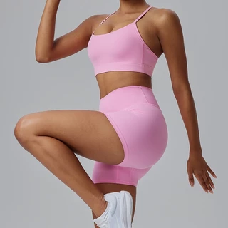 Cosleaf Leggings กางเกงเลกกิ้งขาสั้น กางเกงออกกกำลังกาย ฟิตเนส ผ้าไลคร่า สวมใส่สบาย มีความยืดหยุ่นสูง