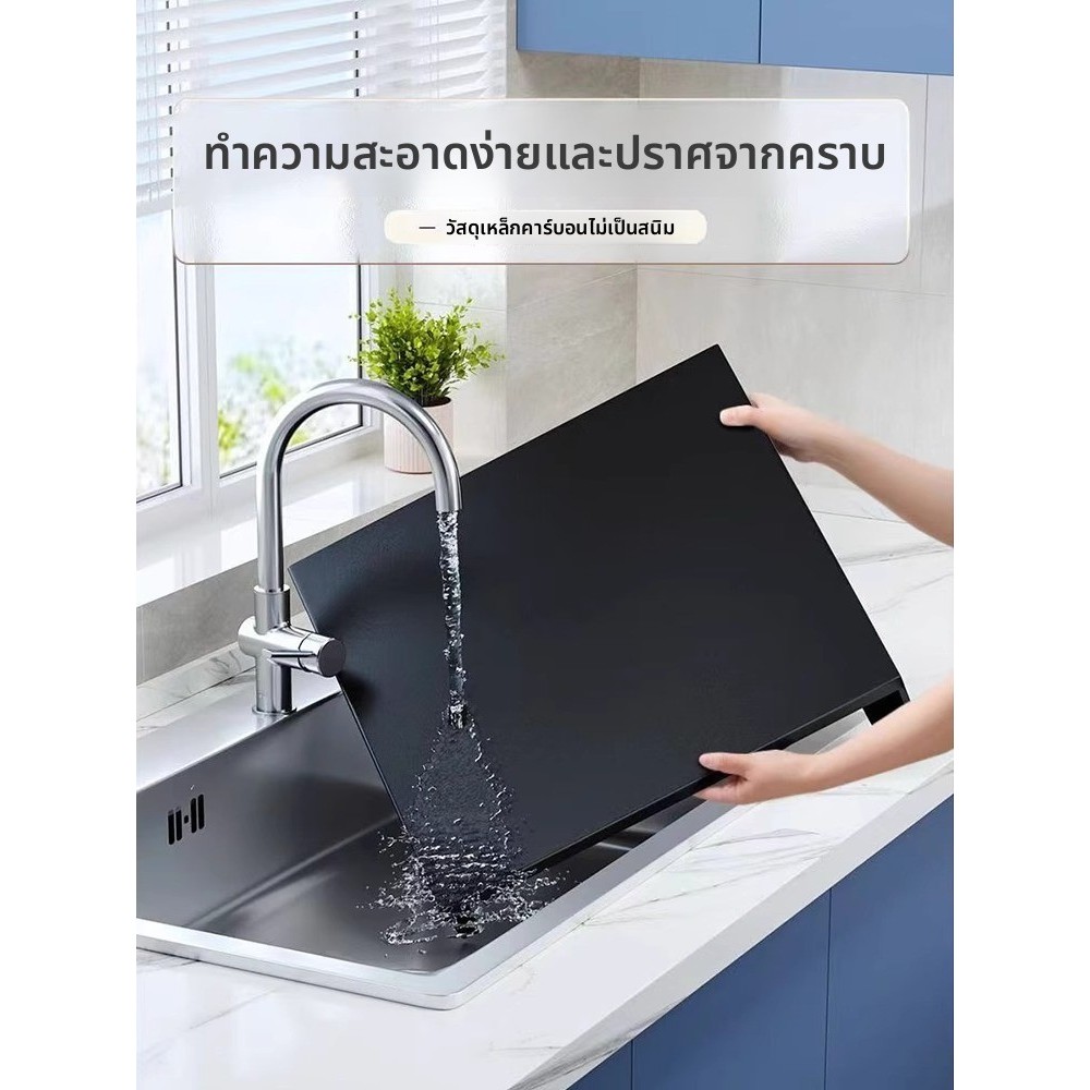 ฝาครอบเตาแก๊สสีดำแบบอเนกประสงค์สำหรับเตาแก๊สบน ฝาปิดเตาแก๊สบนเคาน์เตอร์ ฝาเตาแก๊ส ห้องครัว โครงเตาแม่เหล็กไฟฟ้า
