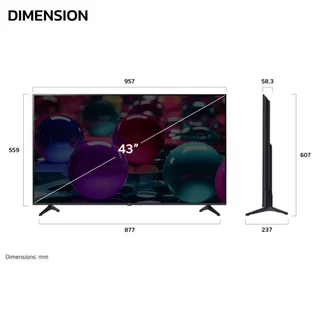 LG 43UA7350PSB Smart TV 43 นิ้ว 4K UHD α7 AI Gen8 webOS 25 HDR10 Magic Remote ประกันศูนย์ มือ1 2025
