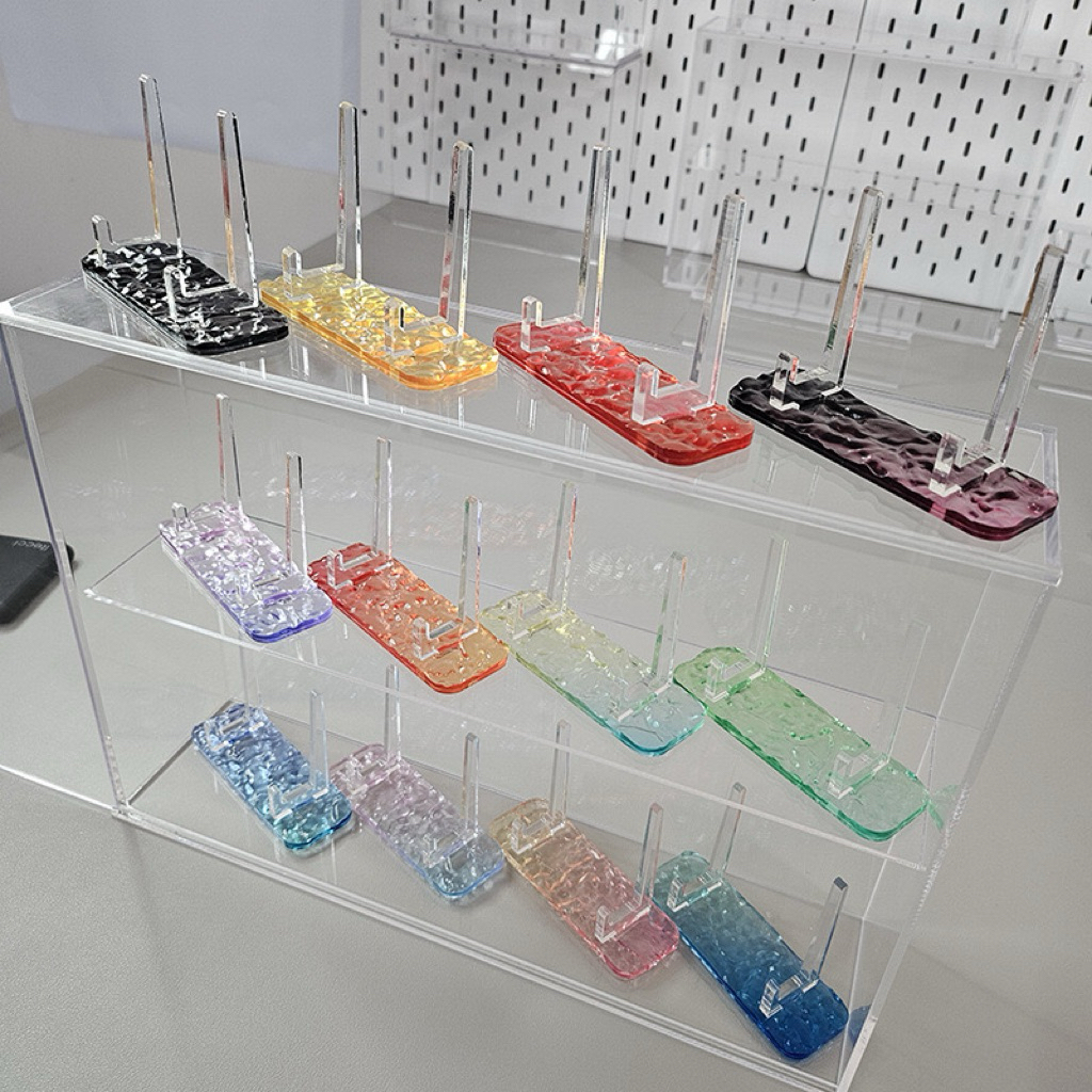 ขาตั้งอะคริลิค ฐานเรียบ-คลื่น สวย สีสันสดใส 3mm./5mm. พร้อมส่ง