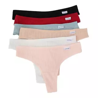 งานป้าย COTTON กางเกงใน ผู้หญิง ผ้าคอตตอนแท้ 100% ทรงThong และ T - Thong มีไซส์ M - XL