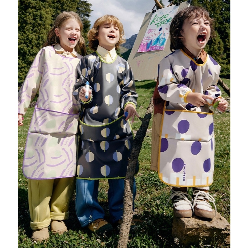 ใช้ดีมาก! ผ้ากันเปื้อนสำหรับเด็ก Children Apron แบบยาวแบรนด์ Kocotree เหมาะสำหรับเด็กอายุ 3-8 ปีขึ้นไป