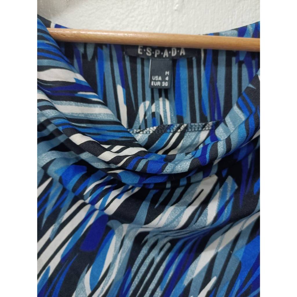 เดรส ฟ้าลายทาง Brand Espada Size M มือสอง สภาพ 100 %