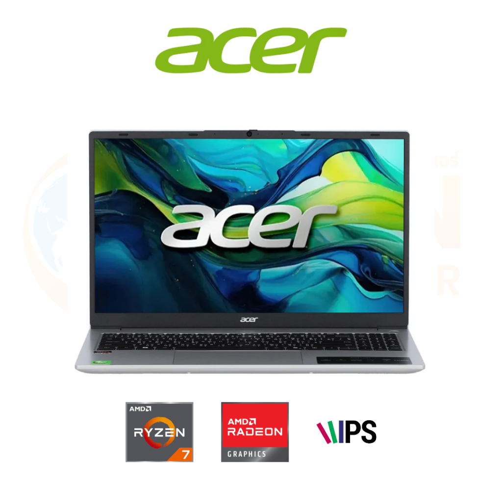 ACER ASPIRE LITE 15 AL15-41P-R47V NOTEBOOK (โน้ตบุ๊ค) AMD RYZEN7 5700U/16GB/512GB/ WIN 11+OFF 2024 /