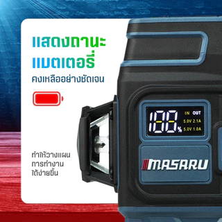 เครื่องวัดระดับเลเซอร์แสงสีเขียว Masaru เลเซอร์วัดระดับ แสงสีเขียว SMLG-300/325 เลเซอร์วัดระยะ