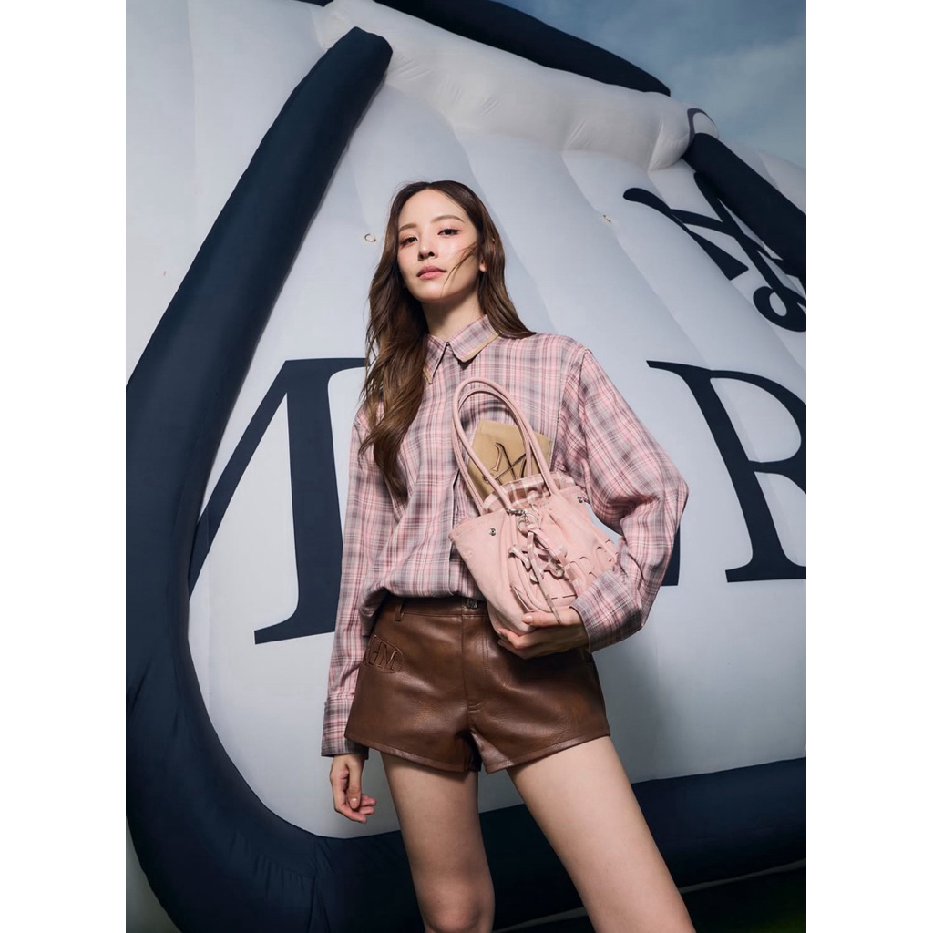 Merge mini glitter white✨/กระเป๋า merge mini pink