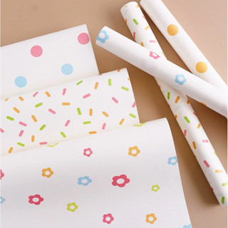 [พร้อมส่ง]กระดาษห่อดอกไม้ลายจุดflower wrap paper
