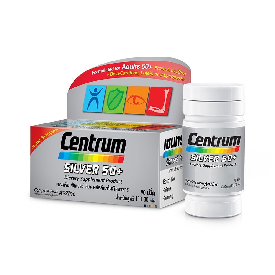 Centrum SILVER 50+ A to Zinc + Beta-Carotene Lutien 90tab