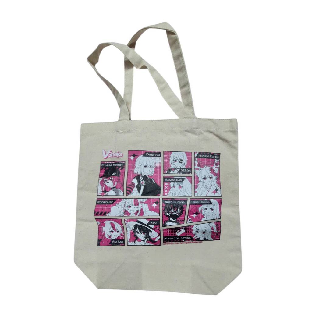 D363 กระเป๋าผ้าแคนวาสลาย Vshojo