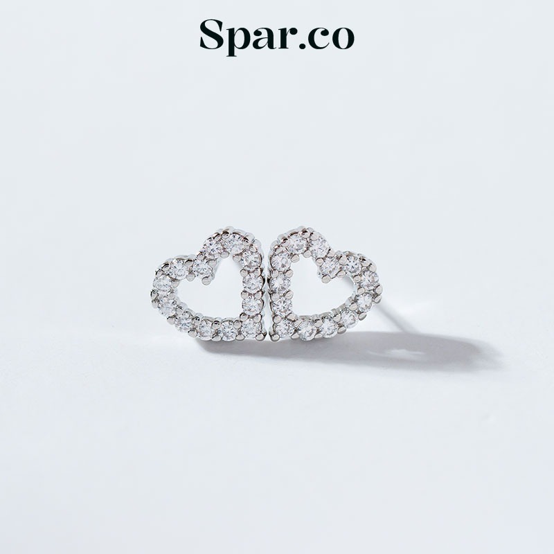 spar.co ต่างหูหัวใจรัก - ผู้หญิงคลาสสิกต่างหูหัวใจรักมะฮอกกานีเรียบง่ายแฟชั่นร้อยต่างหู SP-1320