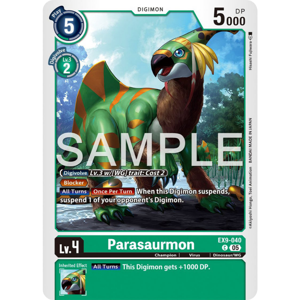 [Digimon] Parasaurmon EX9-040 Digimon Card การ์ดสะสมดิจิม่อน ร้านDDN