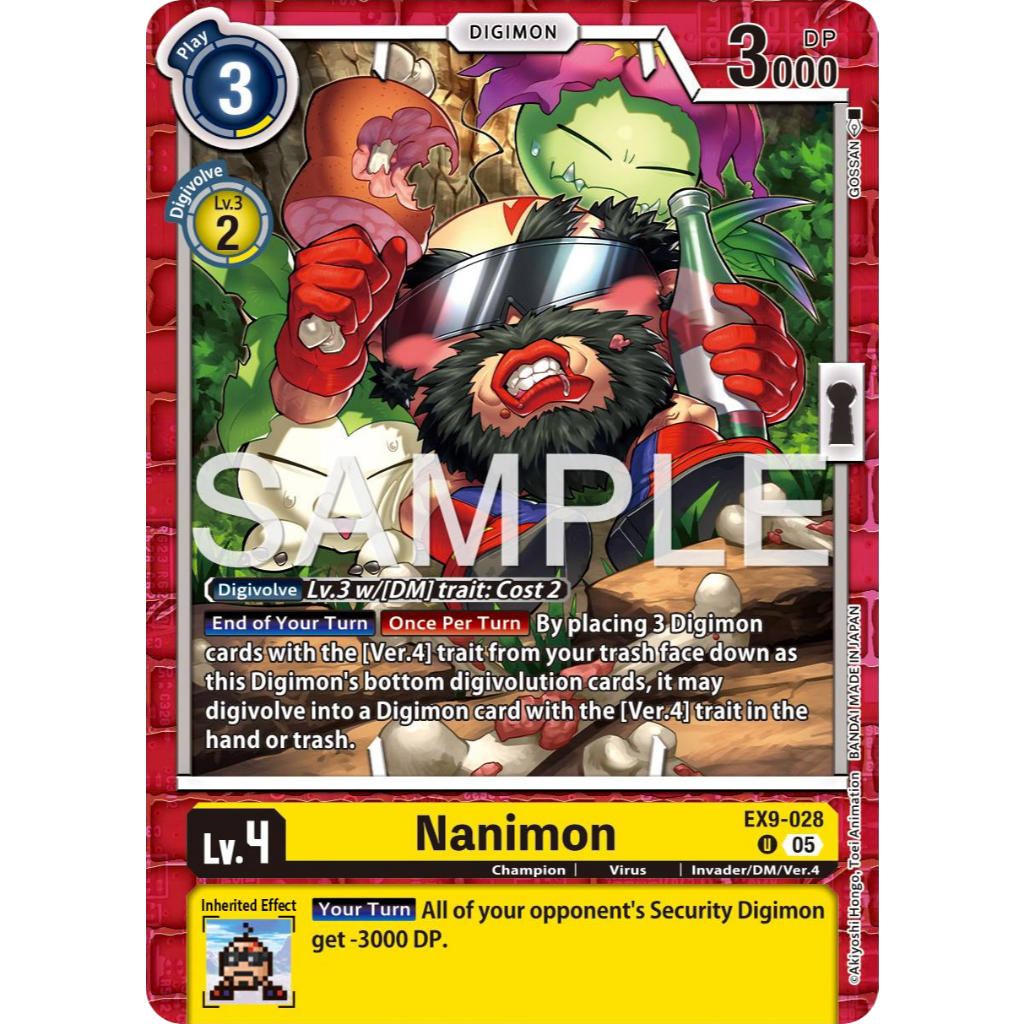 [Digimon] Nanimon EX9-028 Digimon Card การ์ดสะสมดิจิม่อน ร้านDDN