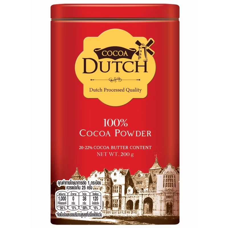 Dutch Cocoa 100% Cocoa Powder ดัทช์ โกโก้ผง 100% 160g.