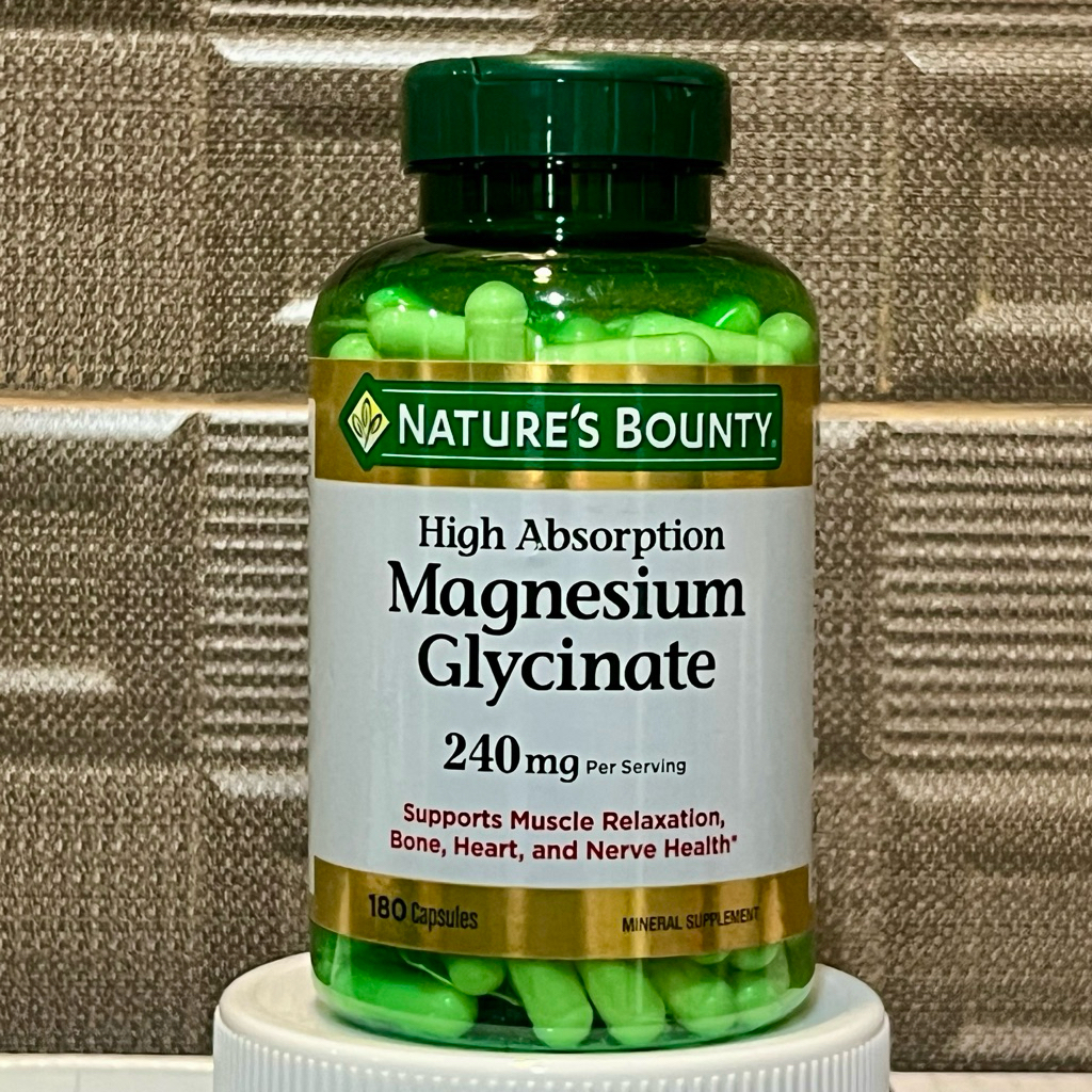 Nature's Bounty Magnesium Glycinate 240 mg, 180 Capsules Exp.02/2027