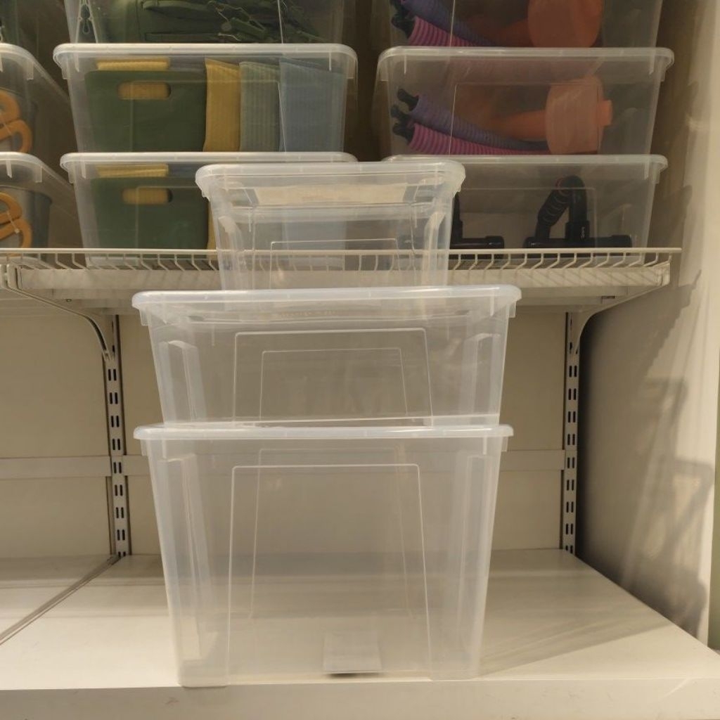 IKEA,แท้,กล่องพร้อมฝาปิดอิเกีย,อีเกีย, ikea,กล่องจัดระเบียบ,กล่องพลาสติกใส,กล่องอิเกีย,อีเกีย, ikea, SAMLA