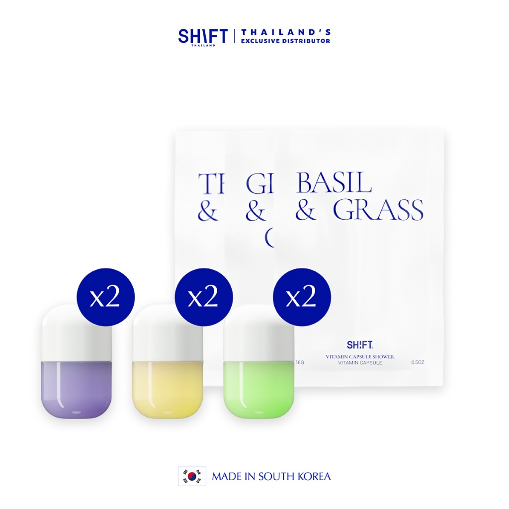 SHIFT Vitamin Capsule [Aroma Therapy Set] แคปซูลวิตามินอาบน้ำบำรุงผิว (3 Scents, 6 Caps.) Made in KR