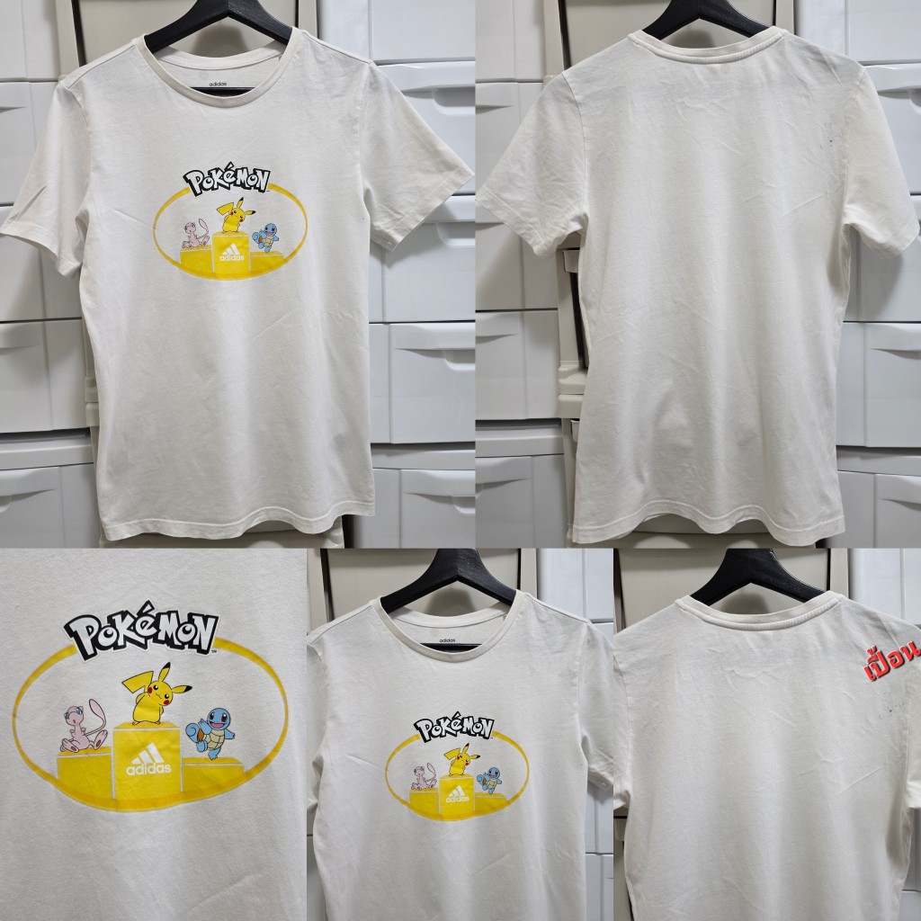 [ ของแท้ ] เสื้อยืด Adidas x Pokemon (Size S 38/25) มือสอง สภาพดีมาก พร้อมส่ง