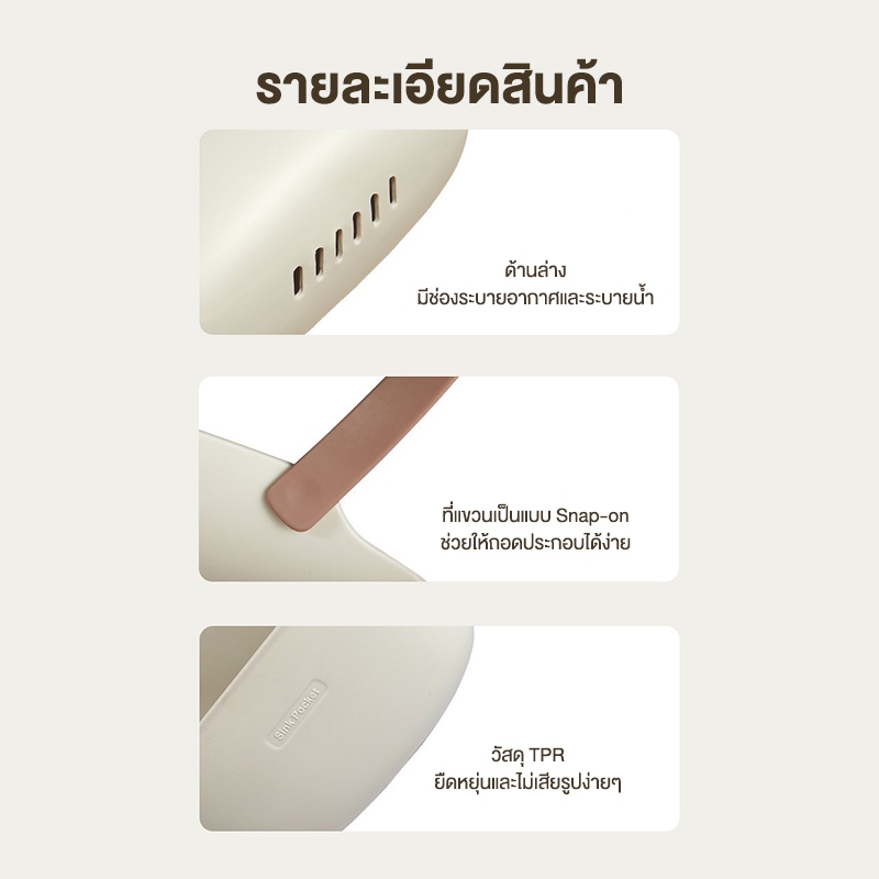 ที่วางฟองน้ำล้างจาน สำหรับอ่างล้างจาน ที่แขวนอุปกรณ์ล้างจาน ไม่ต้องเจาะ แขวนก๊อกน้ำ อเนกประสงค์ - รูปที่ 6