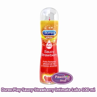 Durex Play เจลหล่อลื่น ดูเร็กซ์ เพลย์ สตรอเบอร์รี่ 50,100มล. [1 ขวด สีแดง] JJ 610X Saucy Strawberry Gel เจล