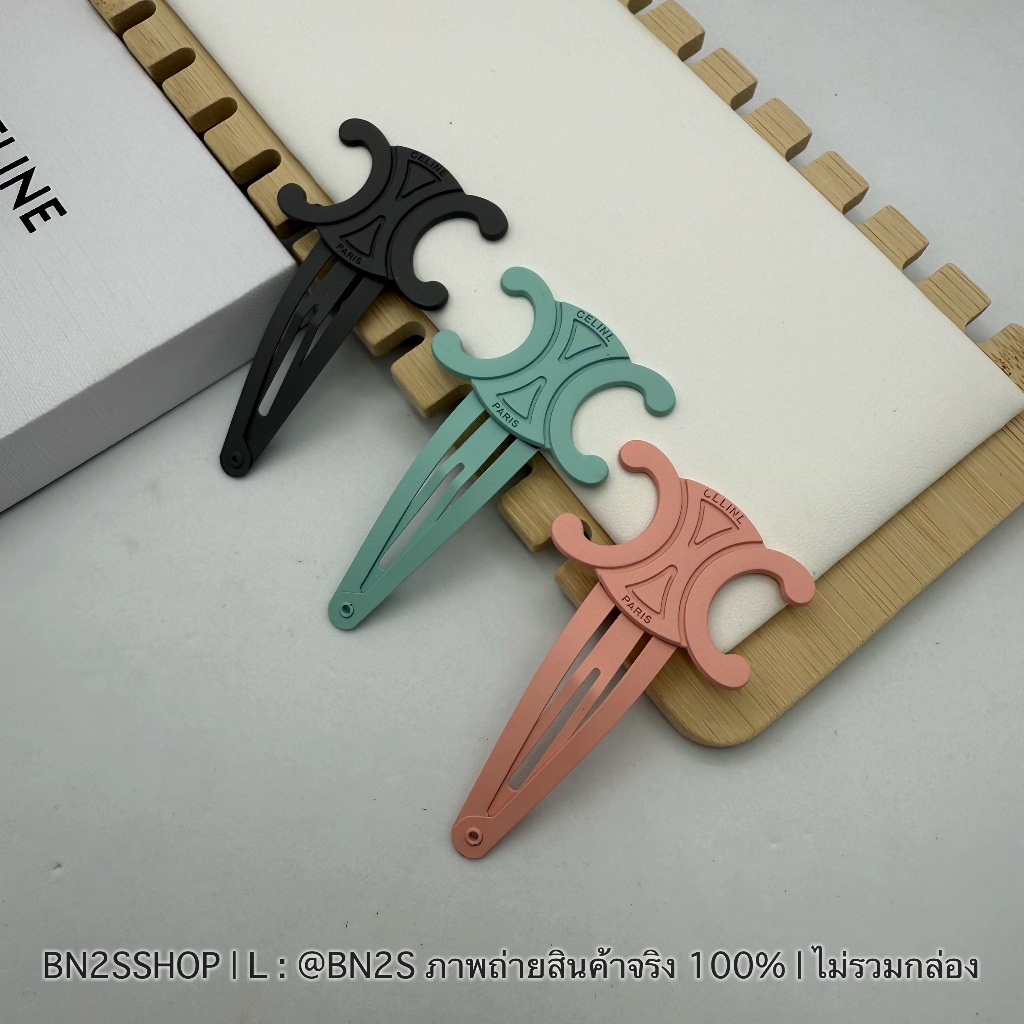 กิ๊บหนีบผมสีพาสเทล งานเกาหลี ปั๊มแบรนด์ สี ดำ เขียว ชมพู แบบบาง พร้อมส่ง งานสวยรับรองเลย สายเกาหลีต้องมี