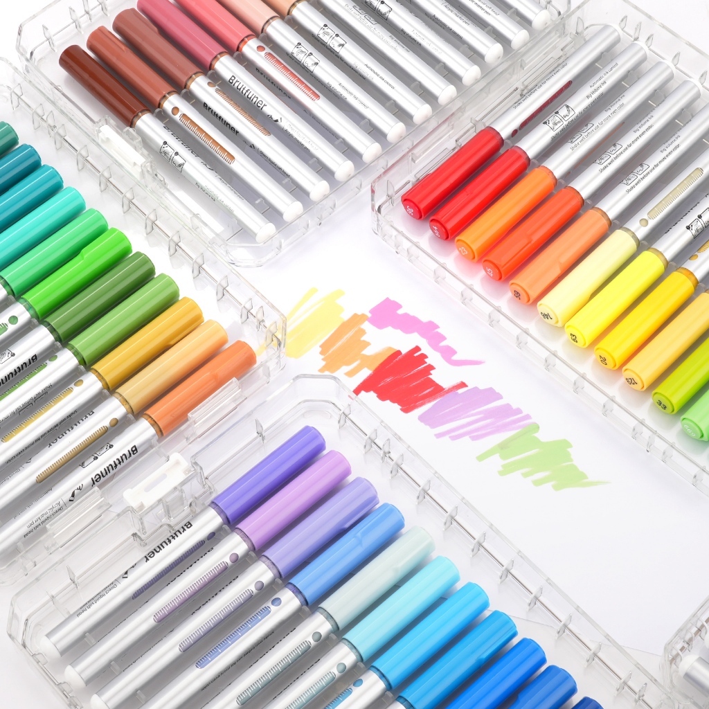 MW ชุดปากกามาร์กเกอร์อะคริลิกชนิดน้ำตรง 60/84 สี พร้อมหัวแปรงสำหรับวาดภาพระบายสีในโรงเรียน ชุดของขวัญ ราคา ถูกที่สุด ดีลบีเคเค แกลเลอรีภาพที่ 7