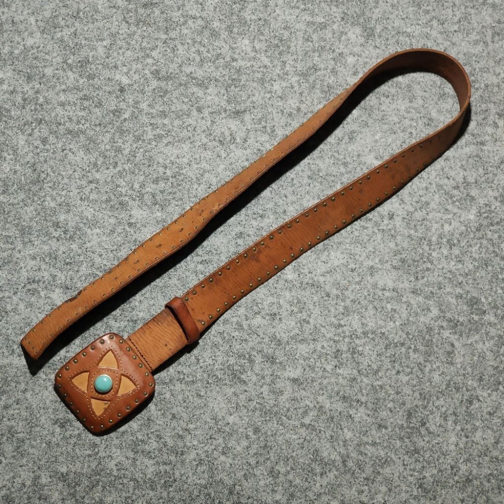 🔥เข็มขัดหนังแท้ Vintage GUESS Genuine Leather Belt