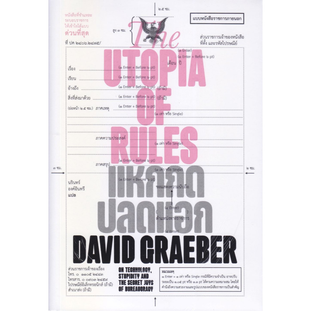 หนังสือ The Utopia of Rules แหกกฎปลดแอก สำนักพิมพ์ สำนักพิมพ์แสงดาว