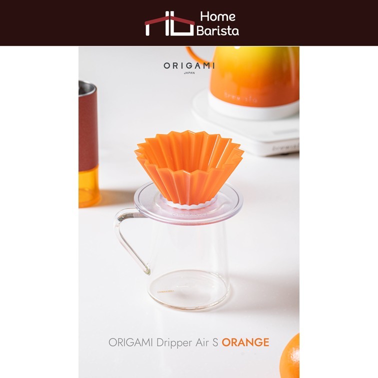 Home Barista ดริปเปอร์ พลาสติก ORIGAMI Dripper “Air” ไซส์ S (Orange)