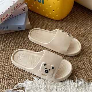พร้อมส่ง รองเท้าแตะะลําลอง สไตล์น้องหมี พื้นนุ่มใส่ได้ทั้งชายและหญิง #2406
