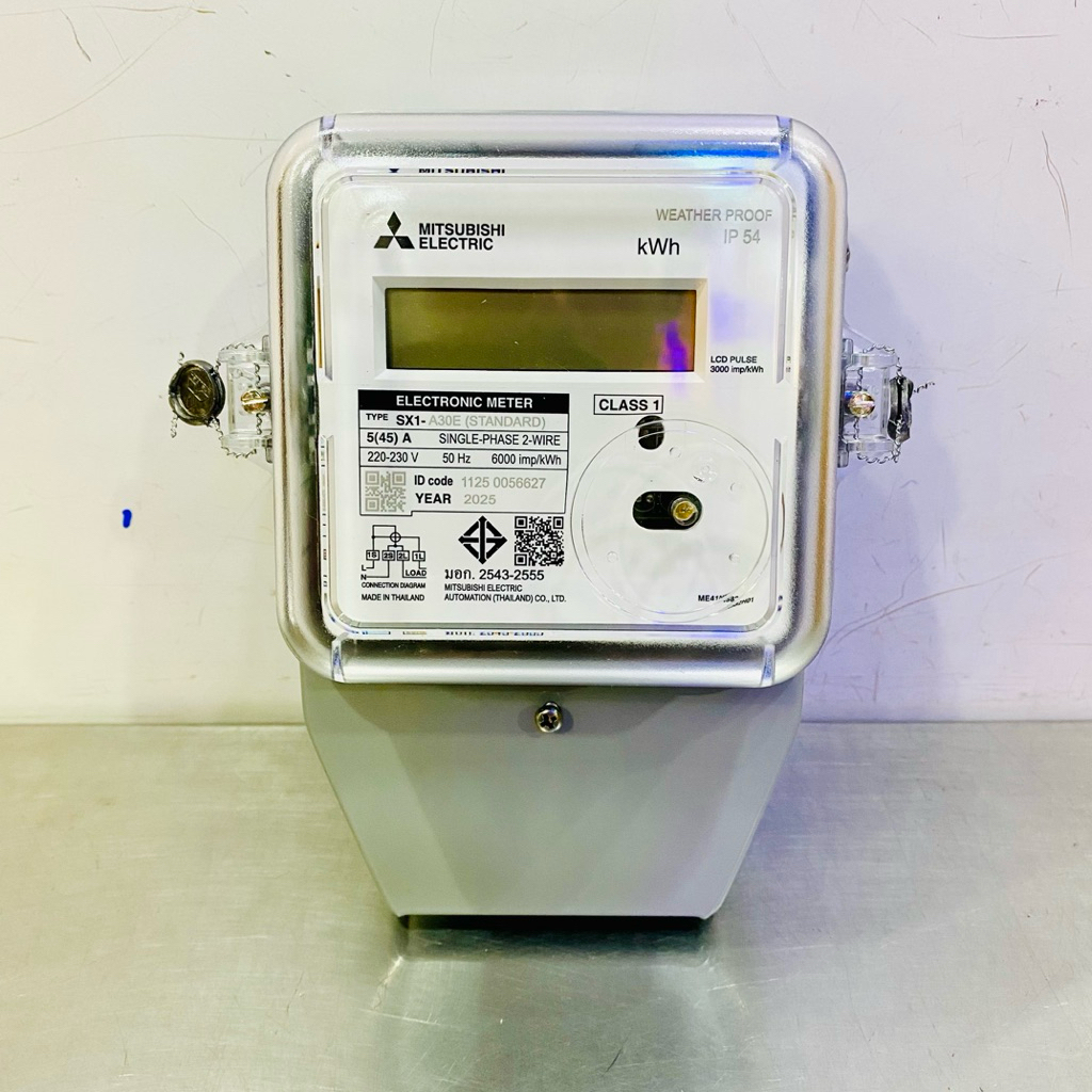 MITSUBISHI มิเตอร์ดิจิตอล 1 เฟส 5(45)A รุ่น SX1-A30E