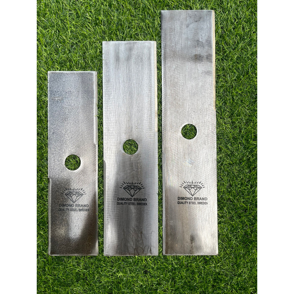 ใบมีดตัดหญ้า(สีขาว) 12" 14" 16" นิ้ว เหล็กเนื้อดำ หนาพิเศษ1.2มม. ใบคม แข็งแรง เหล็กหนา