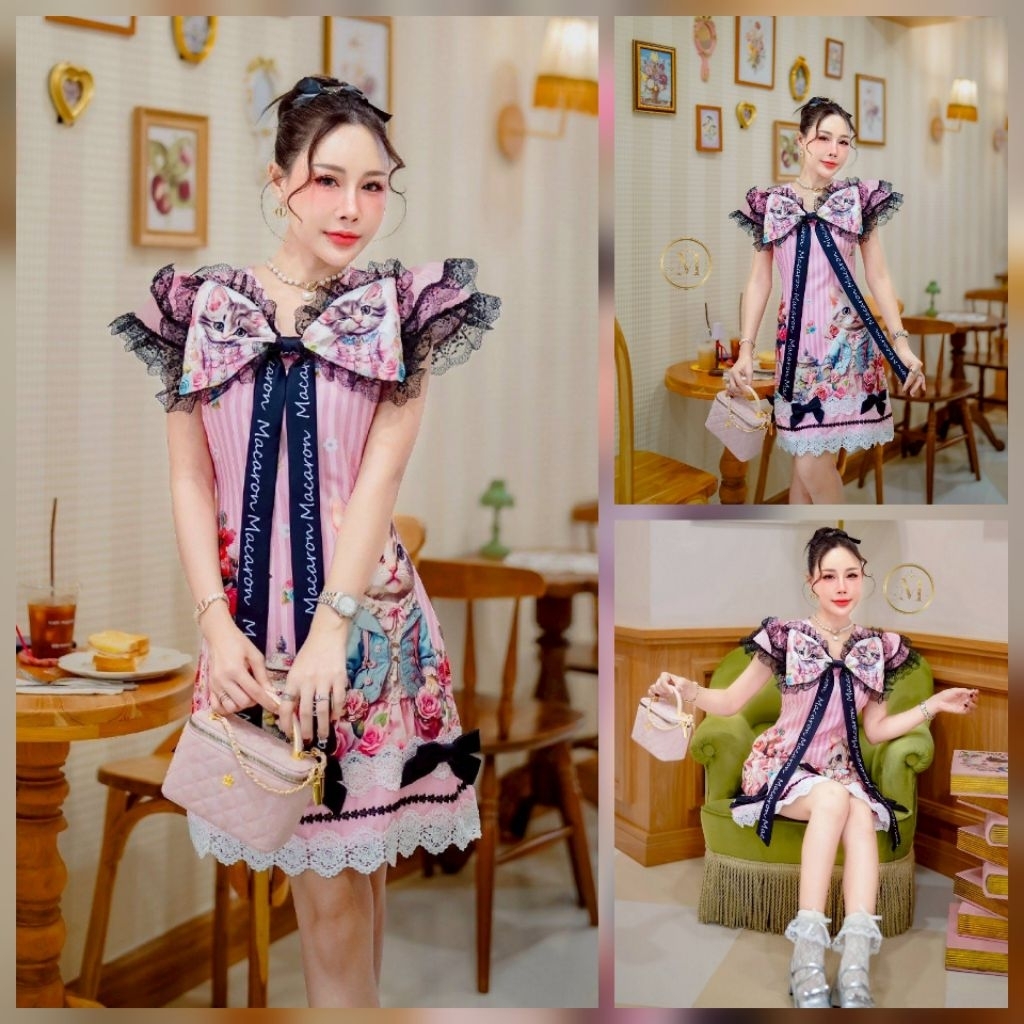 4471💘มีS-4xl[ปกติ]ยาว35"เดรสสั้นมินิทรงเจ้าหญิง