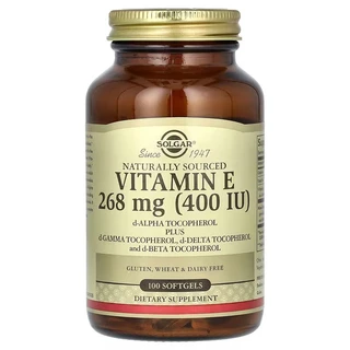 พร้อมส่ง!! Solgar, Naturally Sourced Vitamin E, 268 mg (400 IU), 250 Softgels วิตามินอี