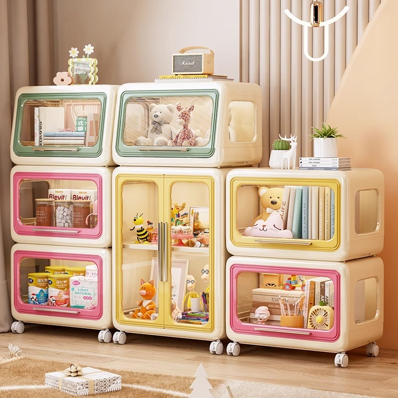 CONY ชั้นเก็บของเล่นมัลติฟังก์ชั่น กล่องเก็บของเล่น  DIY พับเก็บได้ วัสดุปลอดภัย ไม่มีสารพิษ สีพาสเทล 3 สีใน 1 เซ็ต