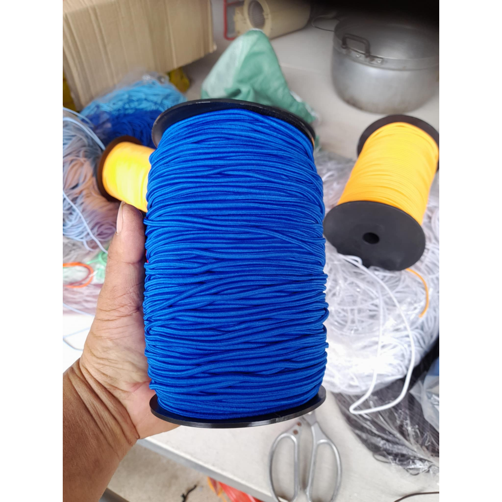 ยางสม๊อค ยางเส้นกลมขนาด2 5_3มิล30เมตร120บาท ใช้ทำสะกายแลปและงานDiyทั่วไป