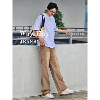3 สี Baggy jeans กางเกงยีนส์ขากระบอกตรง ทรง ผลิตจากผ้ายีนส์แท้คุณภาพสูง ผ้าหนานุ่มสวมใส่สบาย