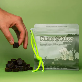 กัมมี่เห็ด Focus & Flow | 3 เห็ดรวมเพื่อโฟกัส พลังงาน & สมดุล | 90 ชิ้น | มี อย.