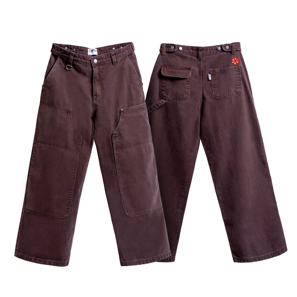 Vineca Double Knee Jeans (CHOCOLATE)